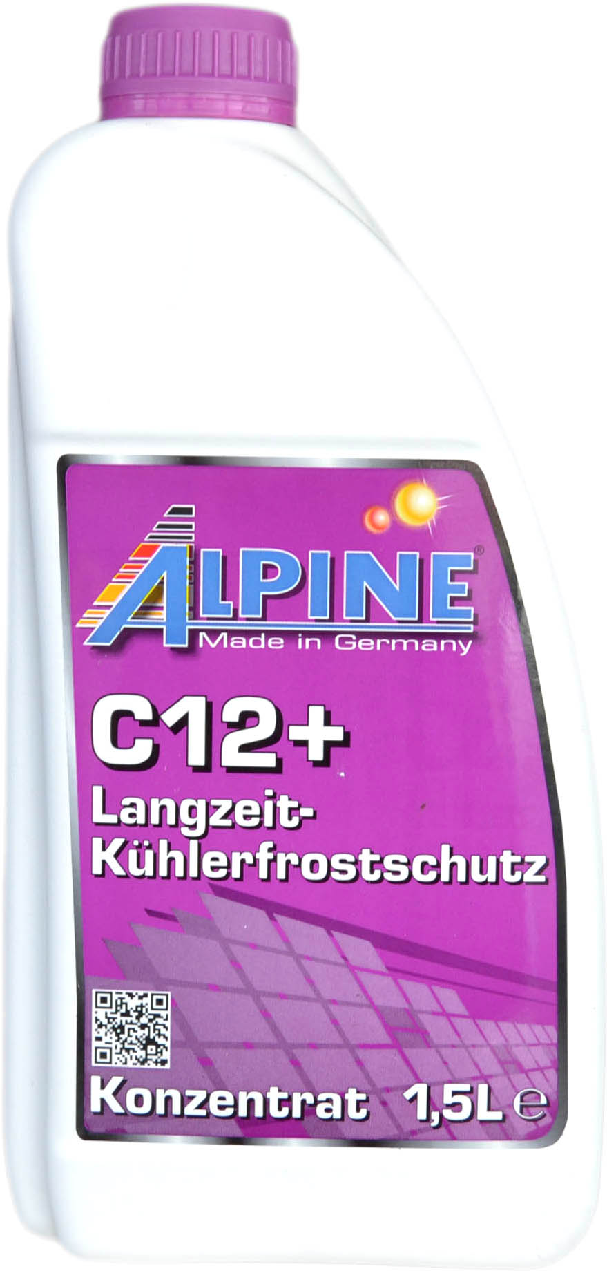 Охолоджувальна рідина ALPINE G12, концентрат, фіолетовий, 1,5 л (4003774027583)